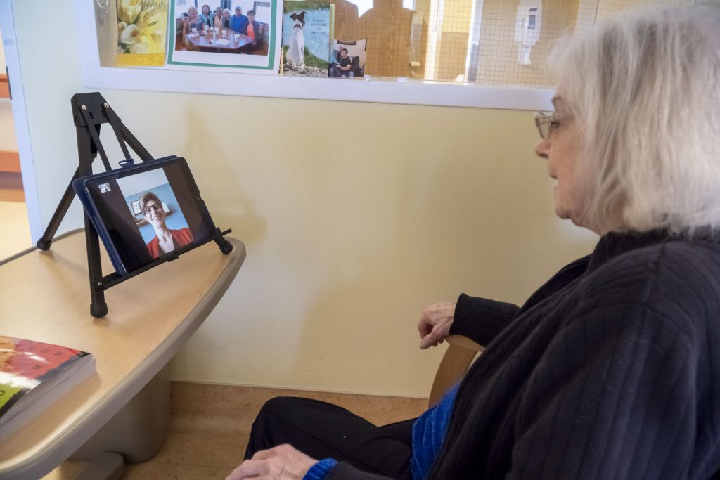 A photo showing a virtual visit
